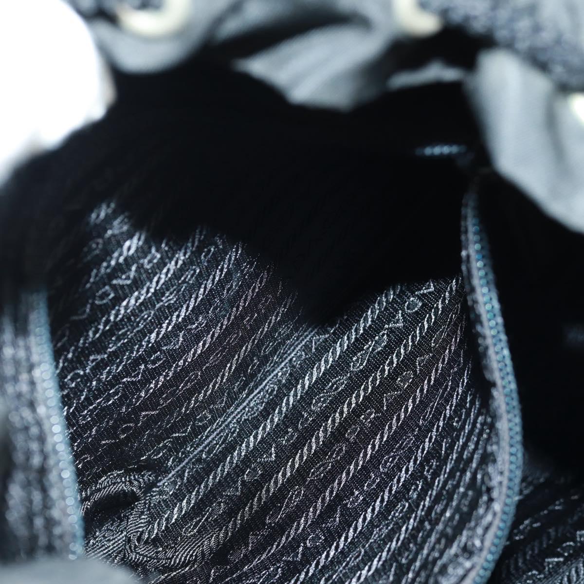PRADA Backpack Nylon Black Silver Auth bs31873