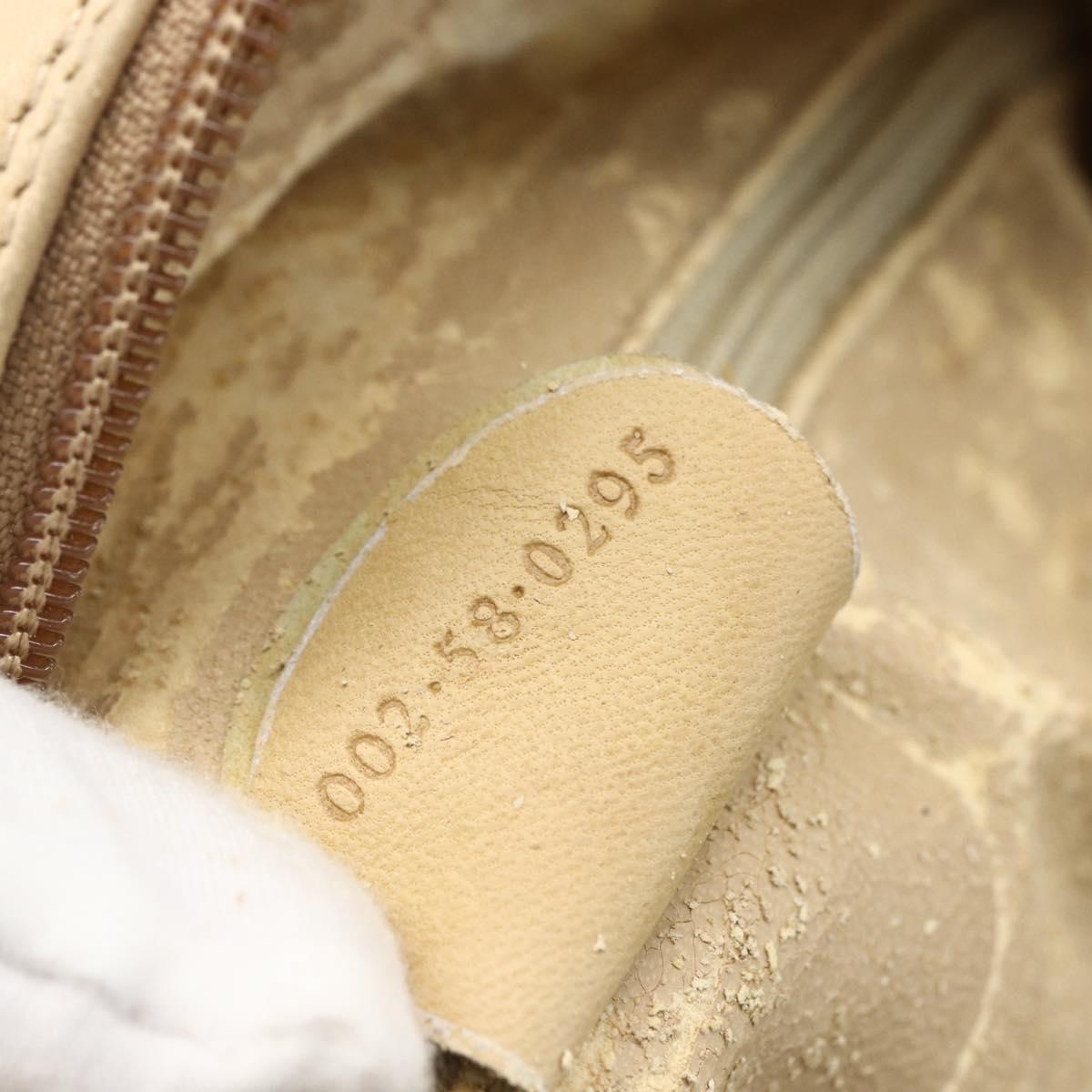 GUCCI Bamboo Hand Bag Leather 2way Beige Gold Auth bs31889