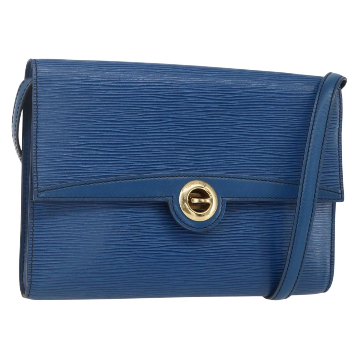 LOUIS VUITTON Epi Pochette Arche Shoulder Bag Blue M52575 LV Auth bs31907