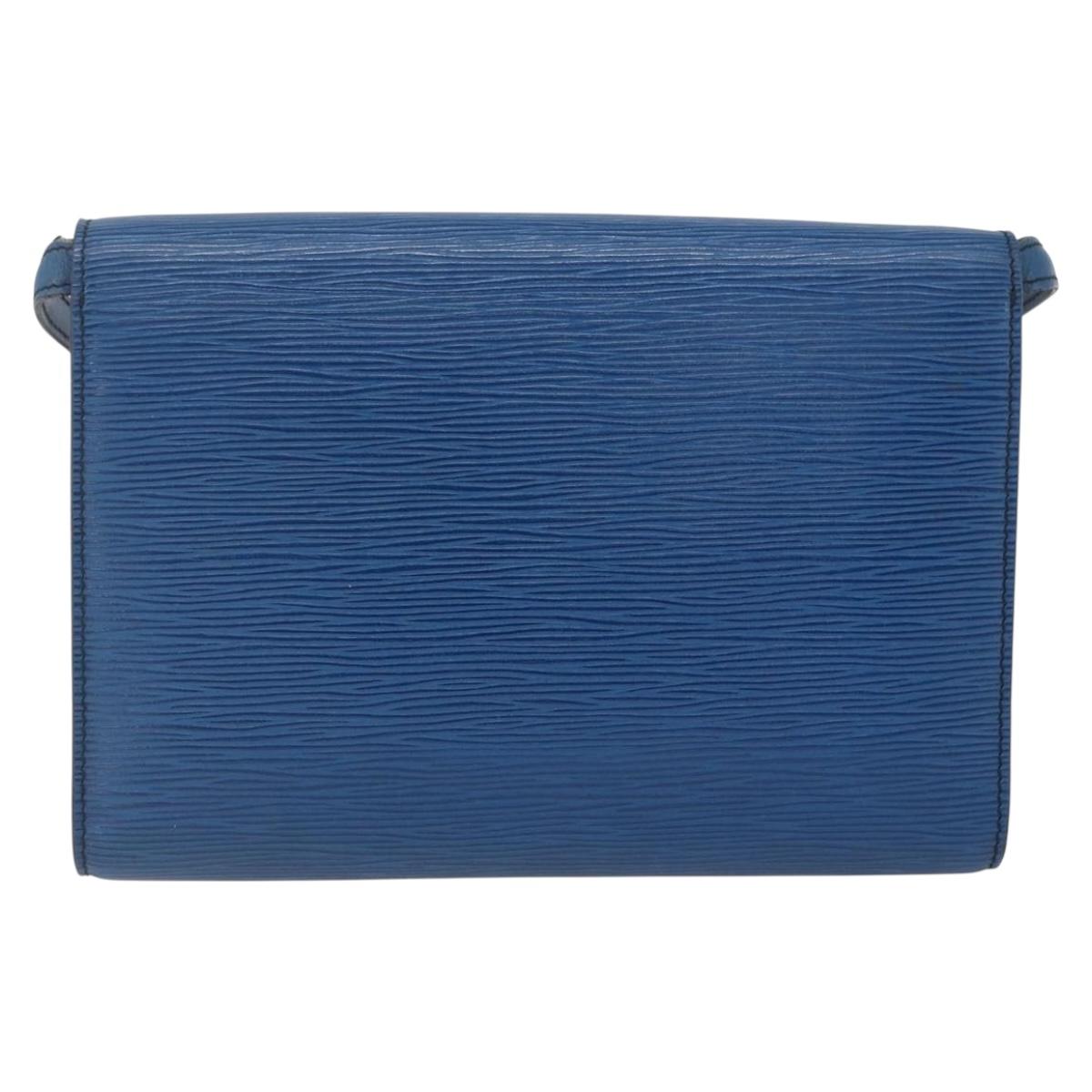 LOUIS VUITTON Epi Pochette Arche Shoulder Bag Blue M52575 LV Auth bs31907