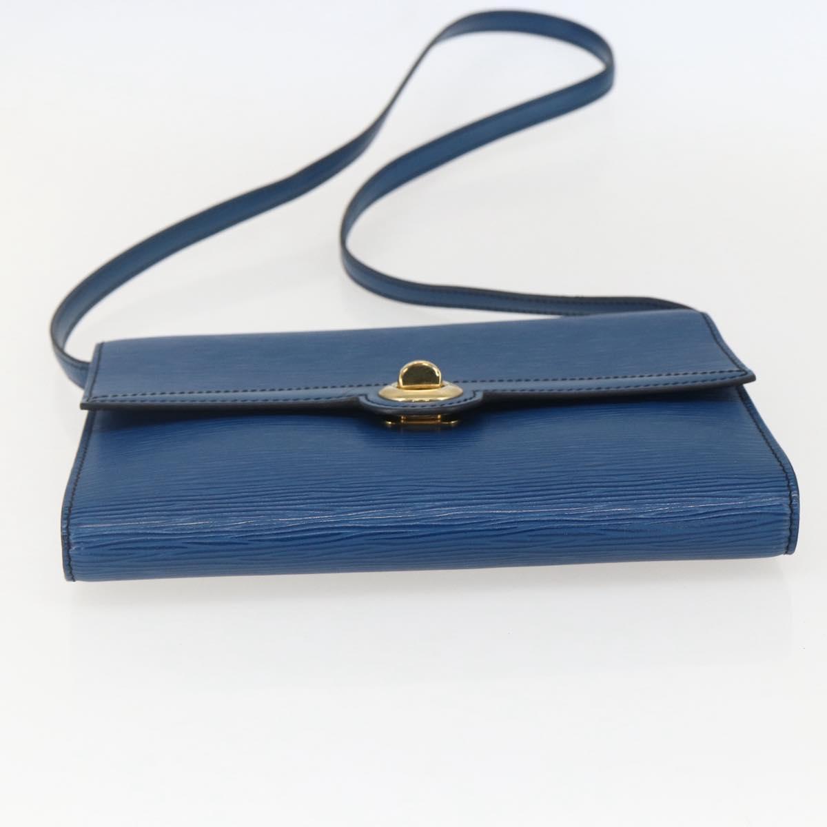 LOUIS VUITTON Epi Pochette Arche Shoulder Bag Blue M52575 LV Auth bs31907