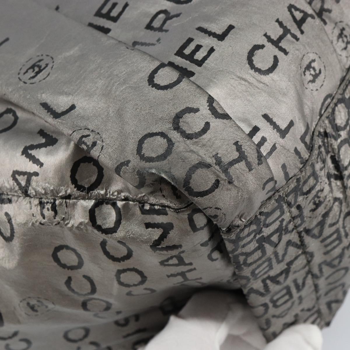 CHANEL Unlimited Tote Bag Nylon Silver CC Auth bs31915
