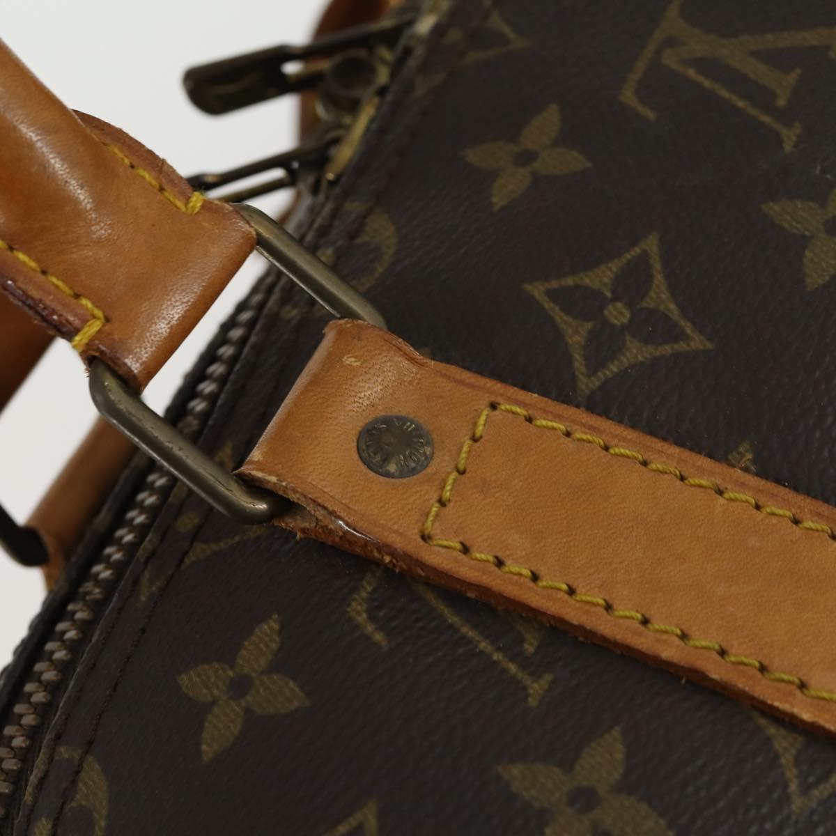 LOUIS VUITTON Monogram Keepall 55 Boston Bag M41424 LV Auth bs31933