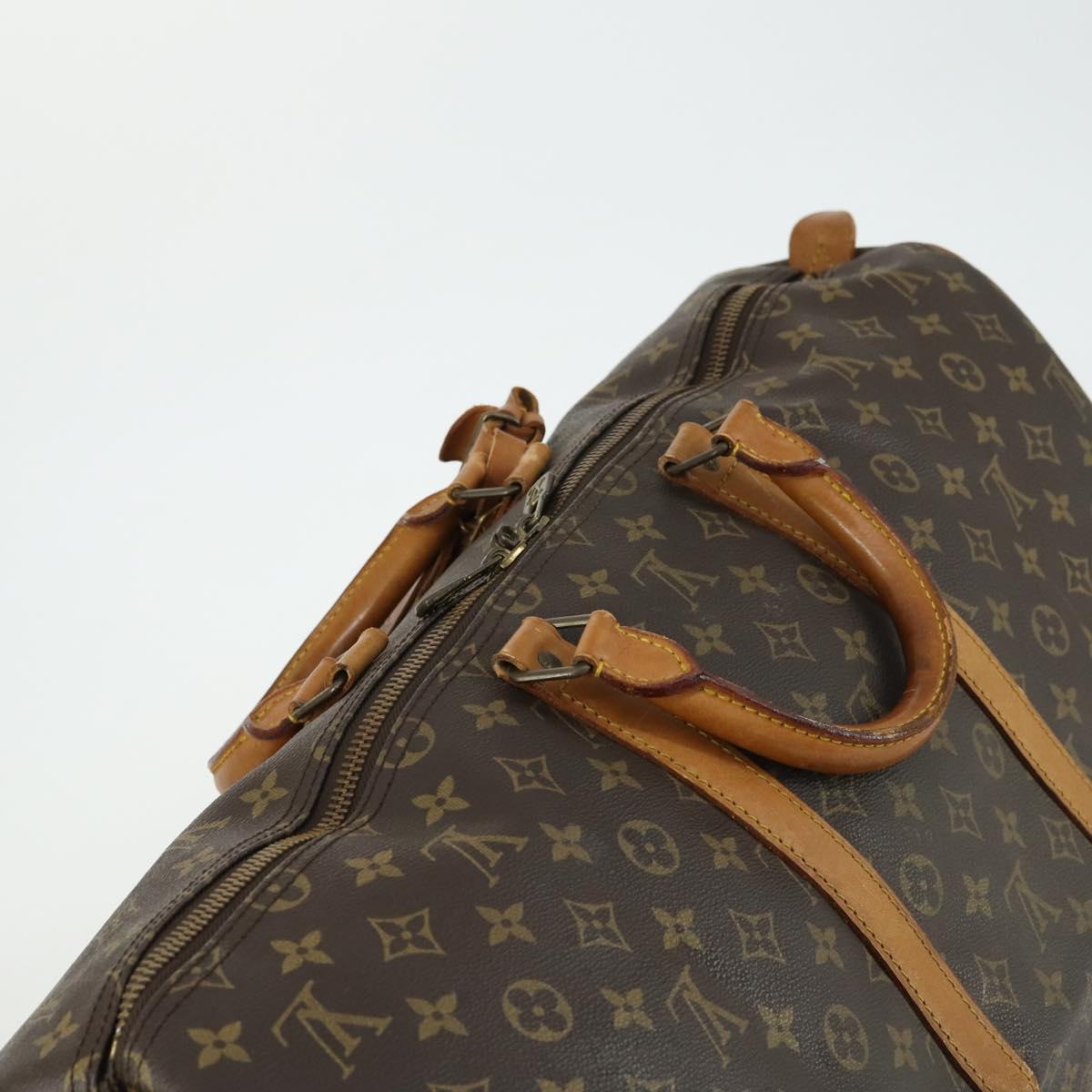 LOUIS VUITTON Monogram Keepall 55 Boston Bag M41424 LV Auth bs31933