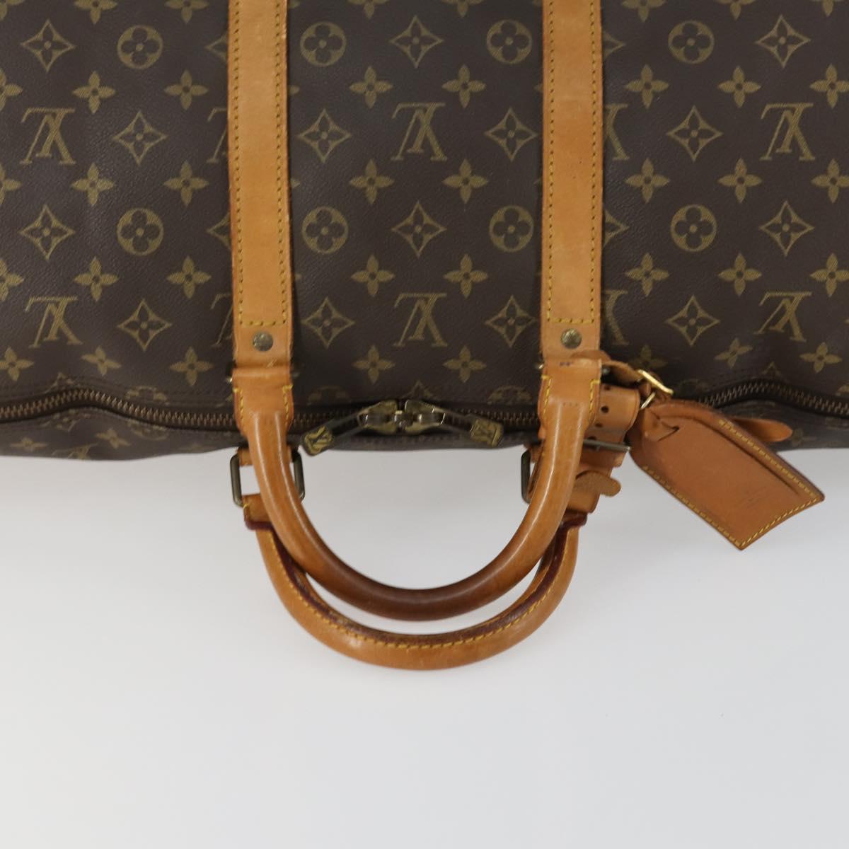 LOUIS VUITTON Monogram Keepall 55 Boston Bag M41424 LV Auth bs31933