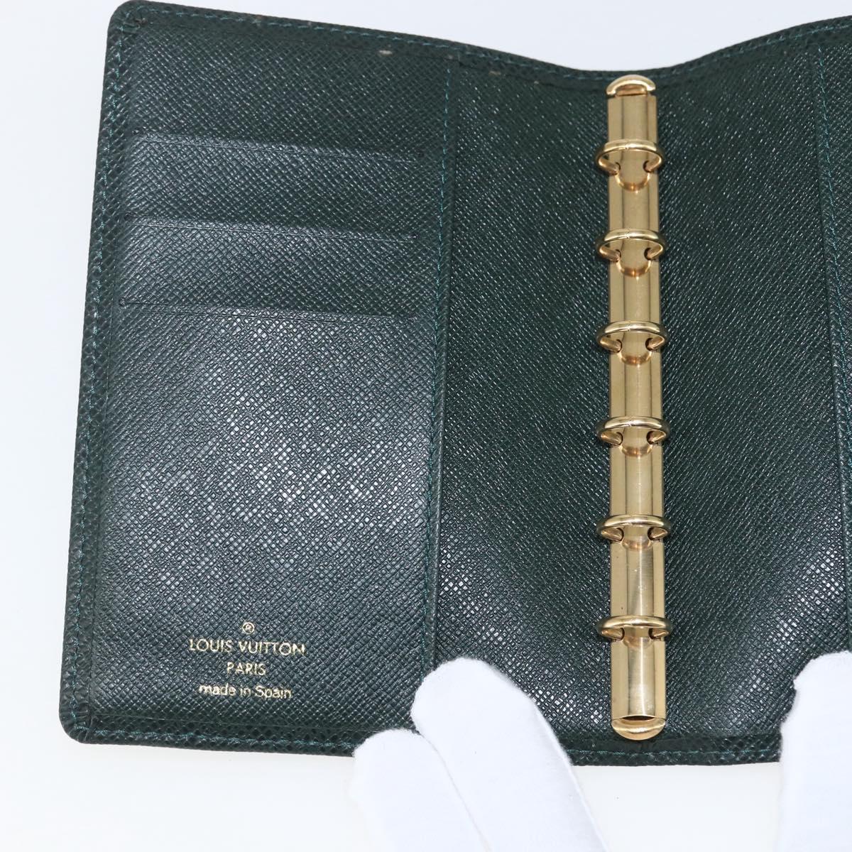 LOUIS VUITTON Taiga Agenda PM Day Planner Cover Epicea R20424 LV Auth bs31935