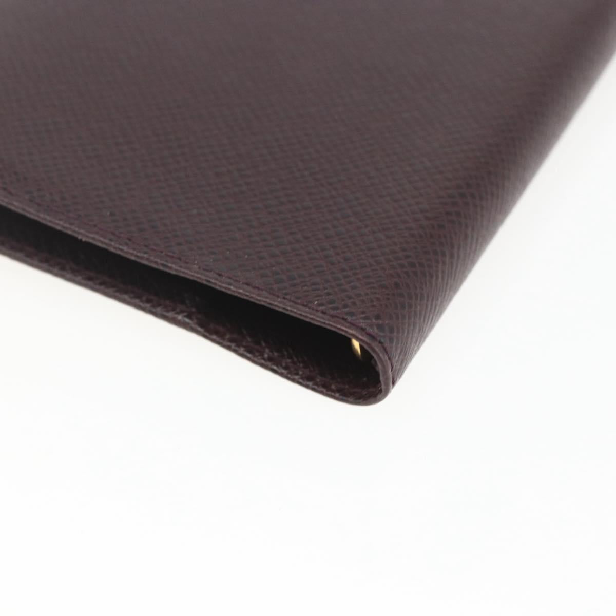 LOUIS VUITTON Taiga Agenda PM Day Planner Cover Acajou R20416 LV Auth bs31936