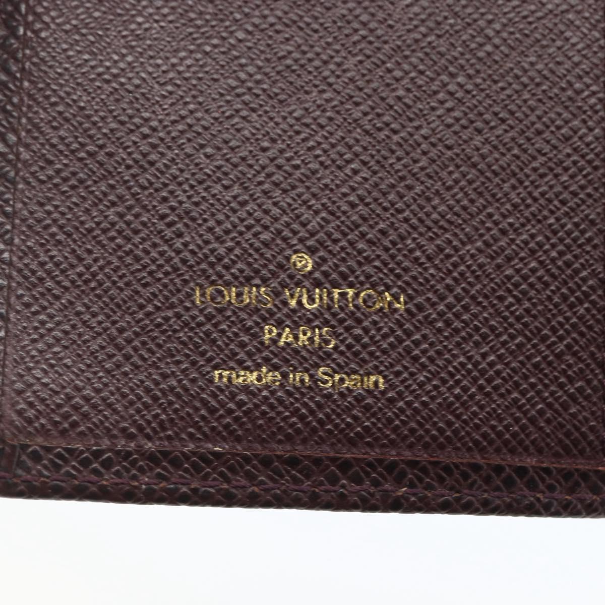 LOUIS VUITTON Taiga Agenda PM Day Planner Cover Acajou R20416 LV Auth bs31936