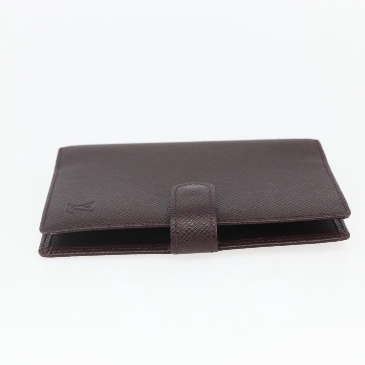 LOUIS VUITTON Taiga Agenda PM Day Planner Cover Acajou R20416 LV Auth bs31936