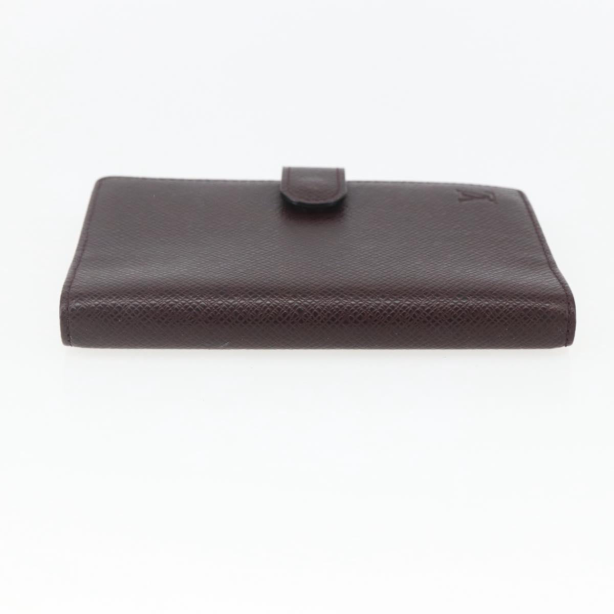 LOUIS VUITTON Taiga Agenda PM Day Planner Cover Acajou R20416 LV Auth bs31936