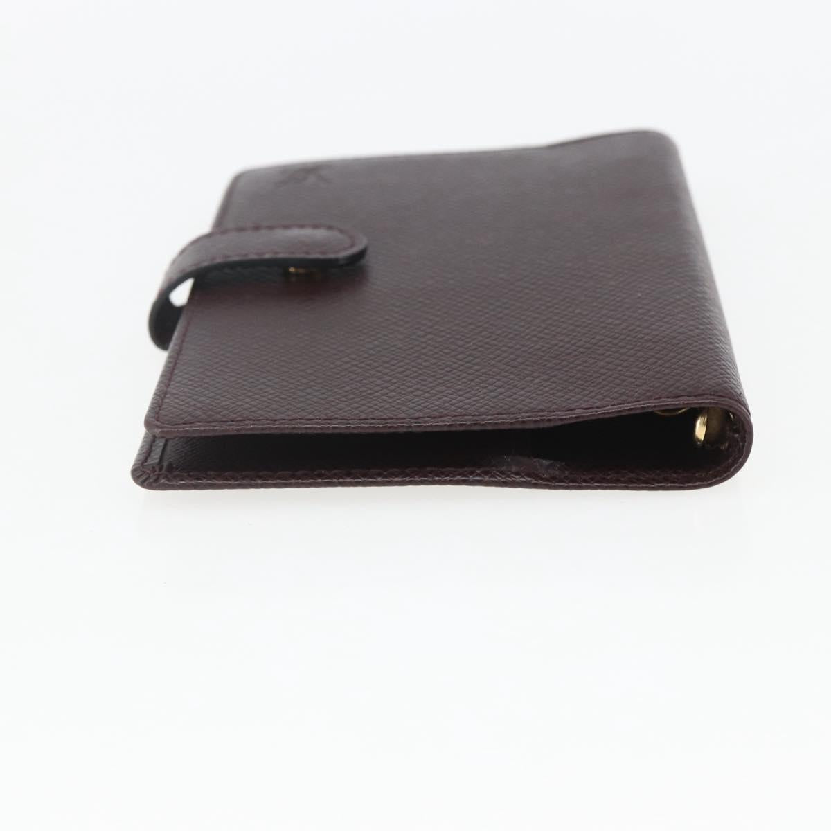 LOUIS VUITTON Taiga Agenda PM Day Planner Cover Acajou R20416 LV Auth bs31936