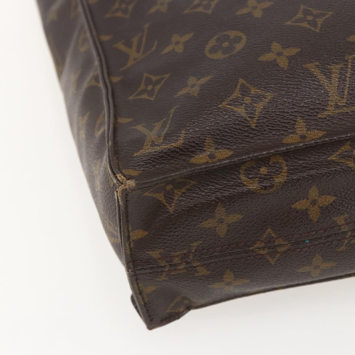 LOUIS VUITTON Monogram Sac Plat Hand Bag M51140 LV Auth bs31940