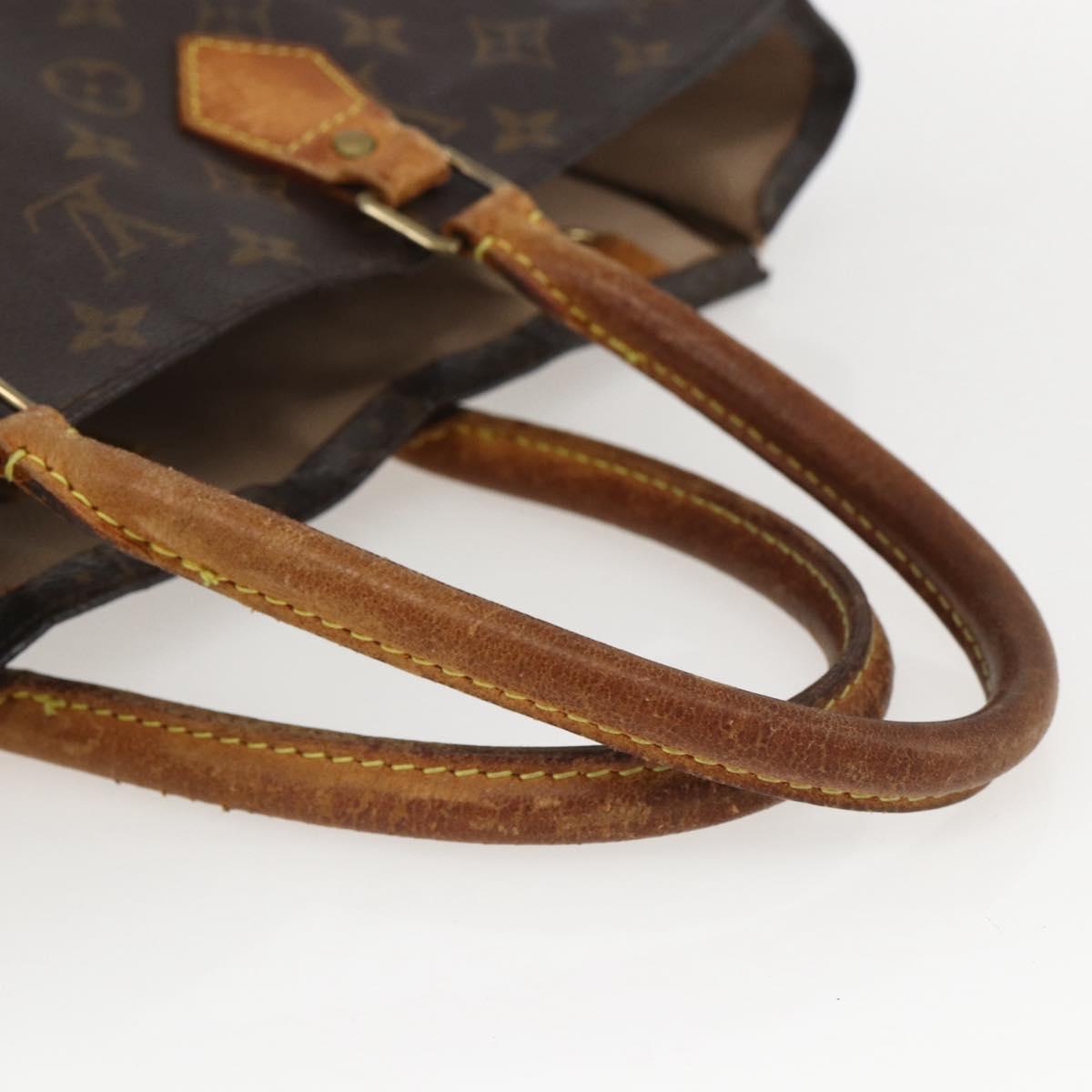 LOUIS VUITTON Monogram Sac Plat Hand Bag M51140 LV Auth bs31940