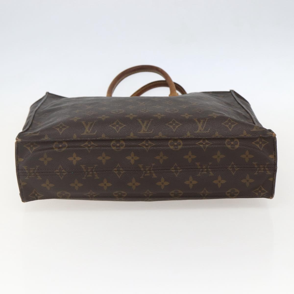 LOUIS VUITTON Monogram Sac Plat Hand Bag M51140 LV Auth bs31940