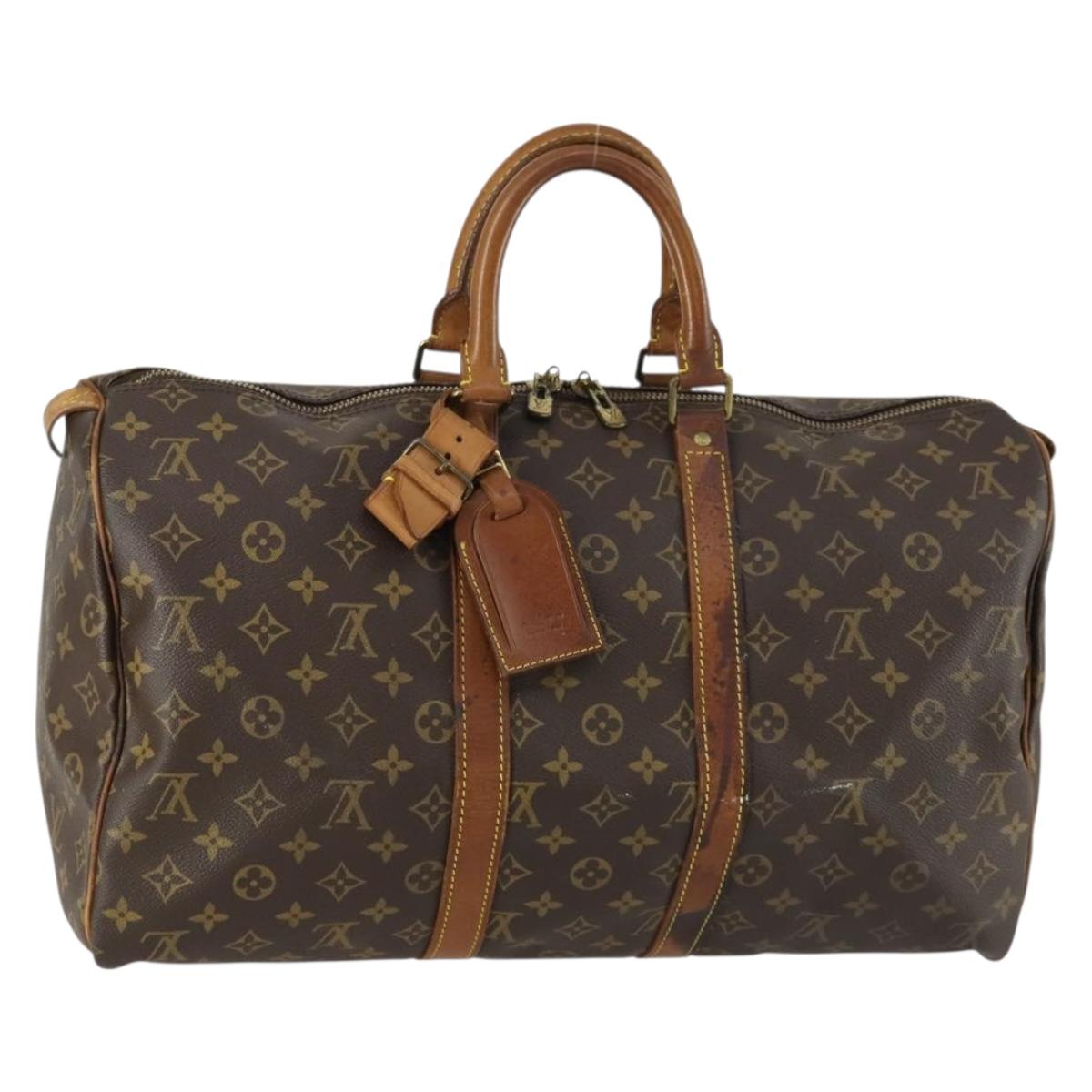 LOUIS VUITTON Monogram Keepall 45 Boston Bag M41428 LV Auth bs31942