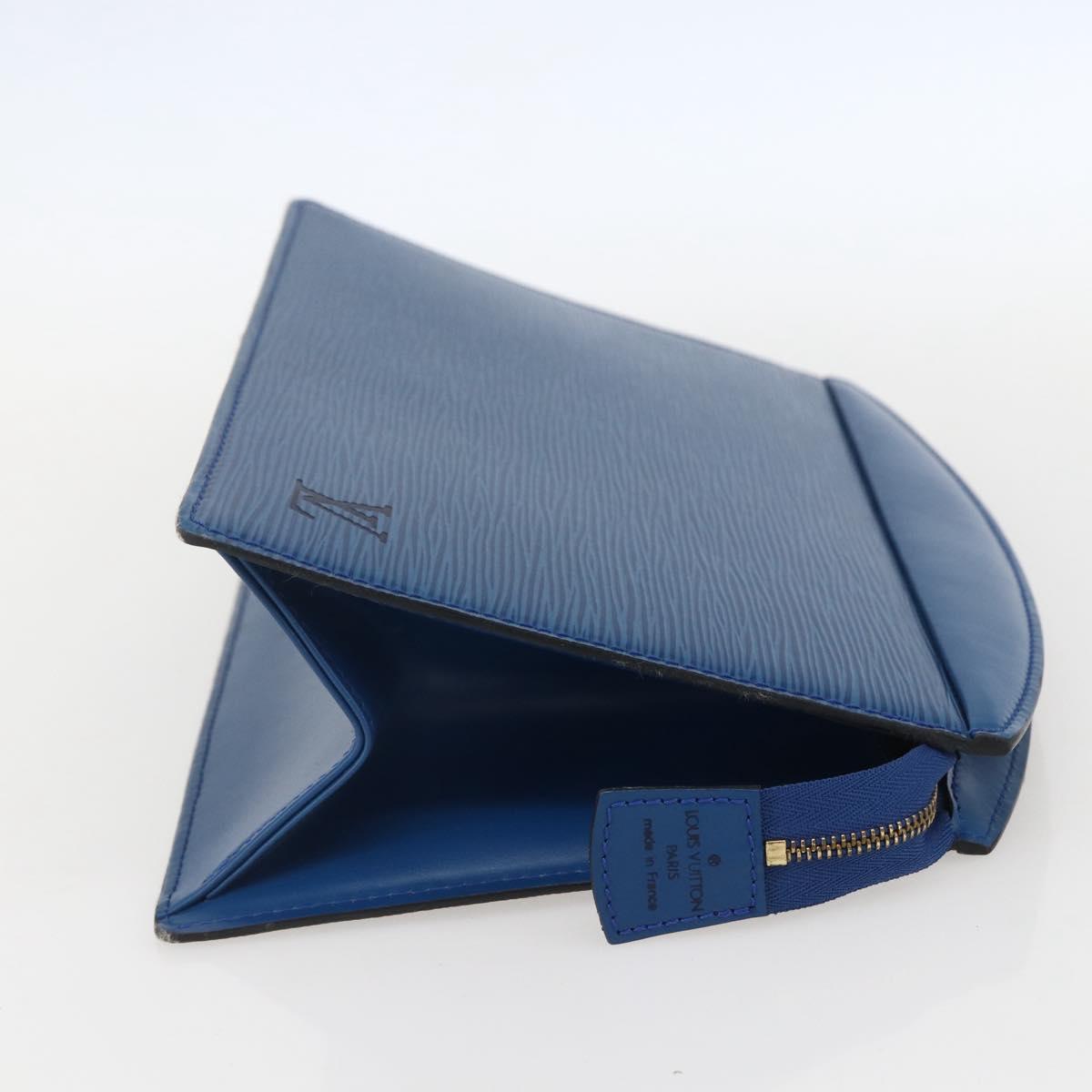 LOUIS VUITTON Epi Trousse Crete Pouch Blue M48405 LV Auth bs31950