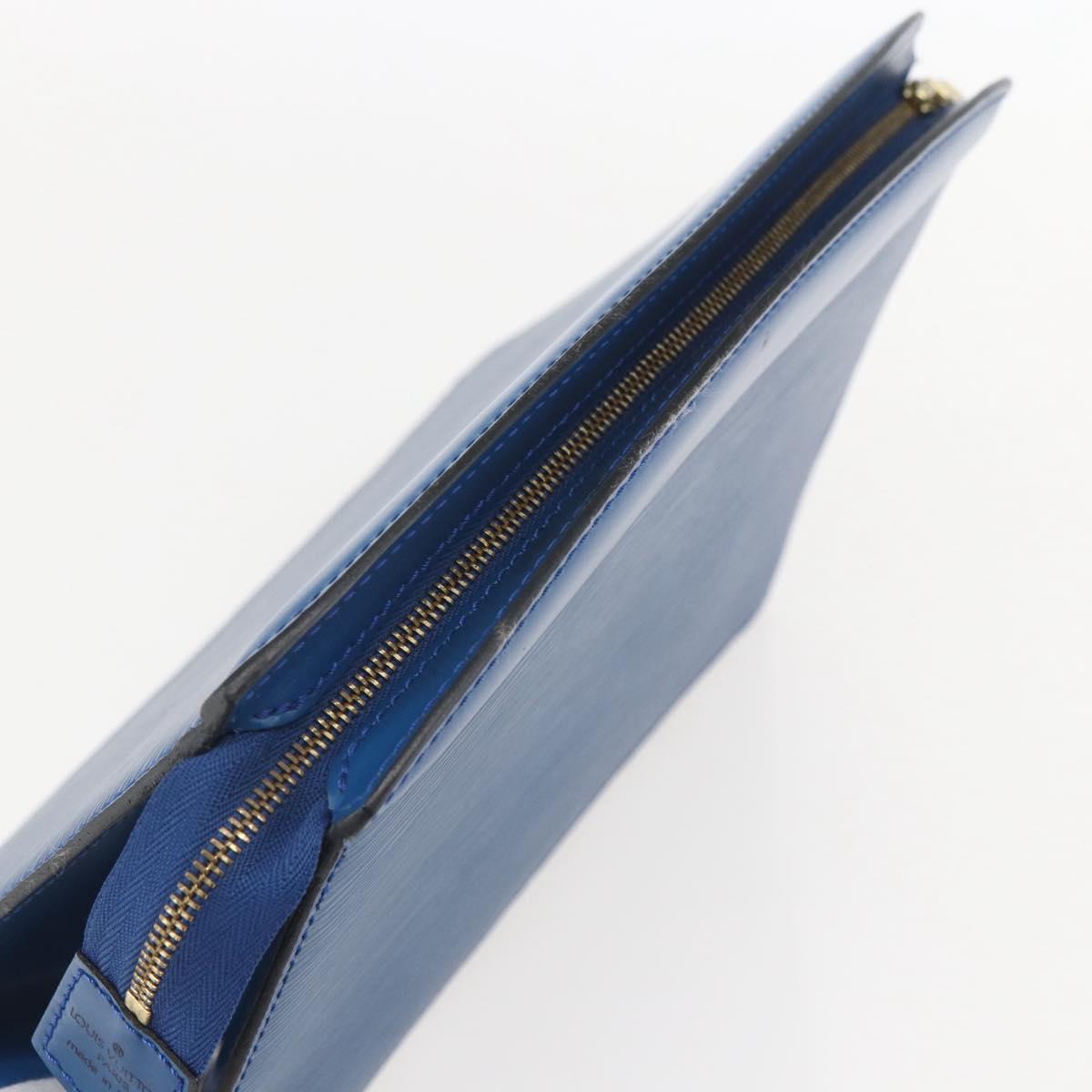 LOUIS VUITTON Epi Trousse Crete Pouch Blue M48405 LV Auth bs31950
