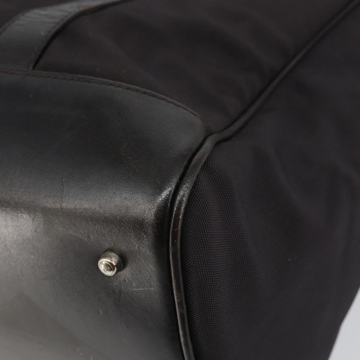 GUCCI Tote Bag Nylon Brown Silver 002 3754 0404 Auth bs31952