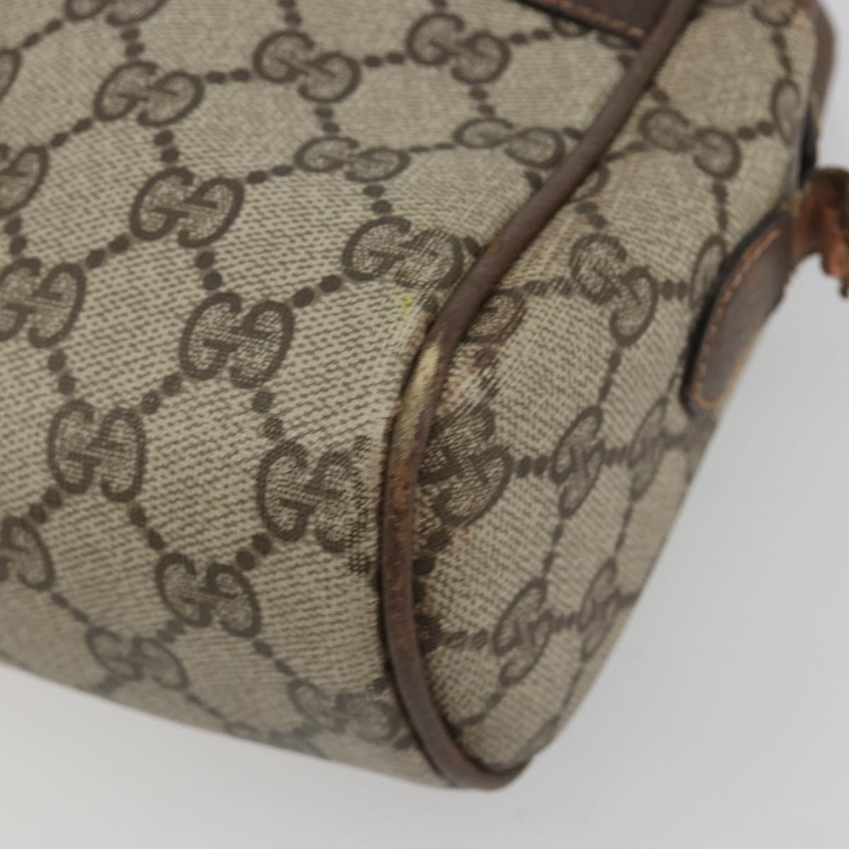 GUCCI GG Supreme Web Sherry Line Shoulder Bag PVC Beige 010 378 Auth bs31955