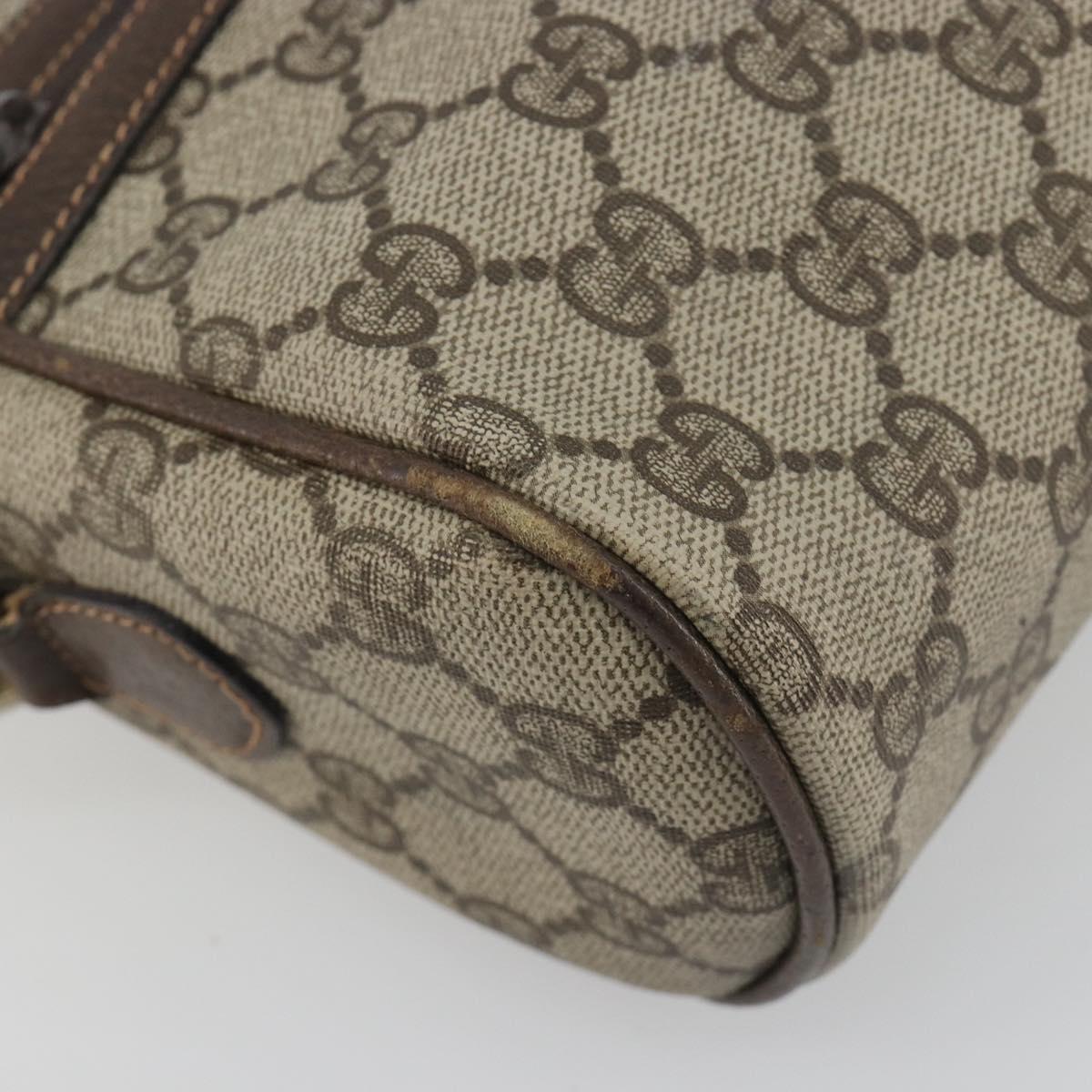 GUCCI GG Supreme Web Sherry Line Shoulder Bag PVC Beige 010 378 Auth bs31955