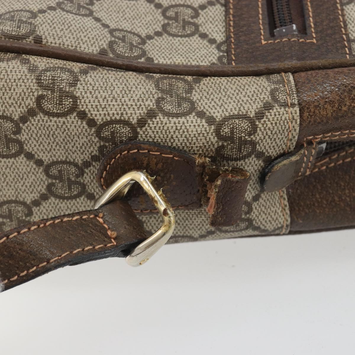GUCCI GG Supreme Web Sherry Line Shoulder Bag PVC Beige 010 378 Auth bs31955