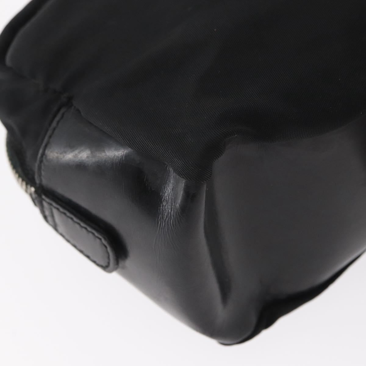 PRADA Pouch Nylon Leather Black Auth bs31960