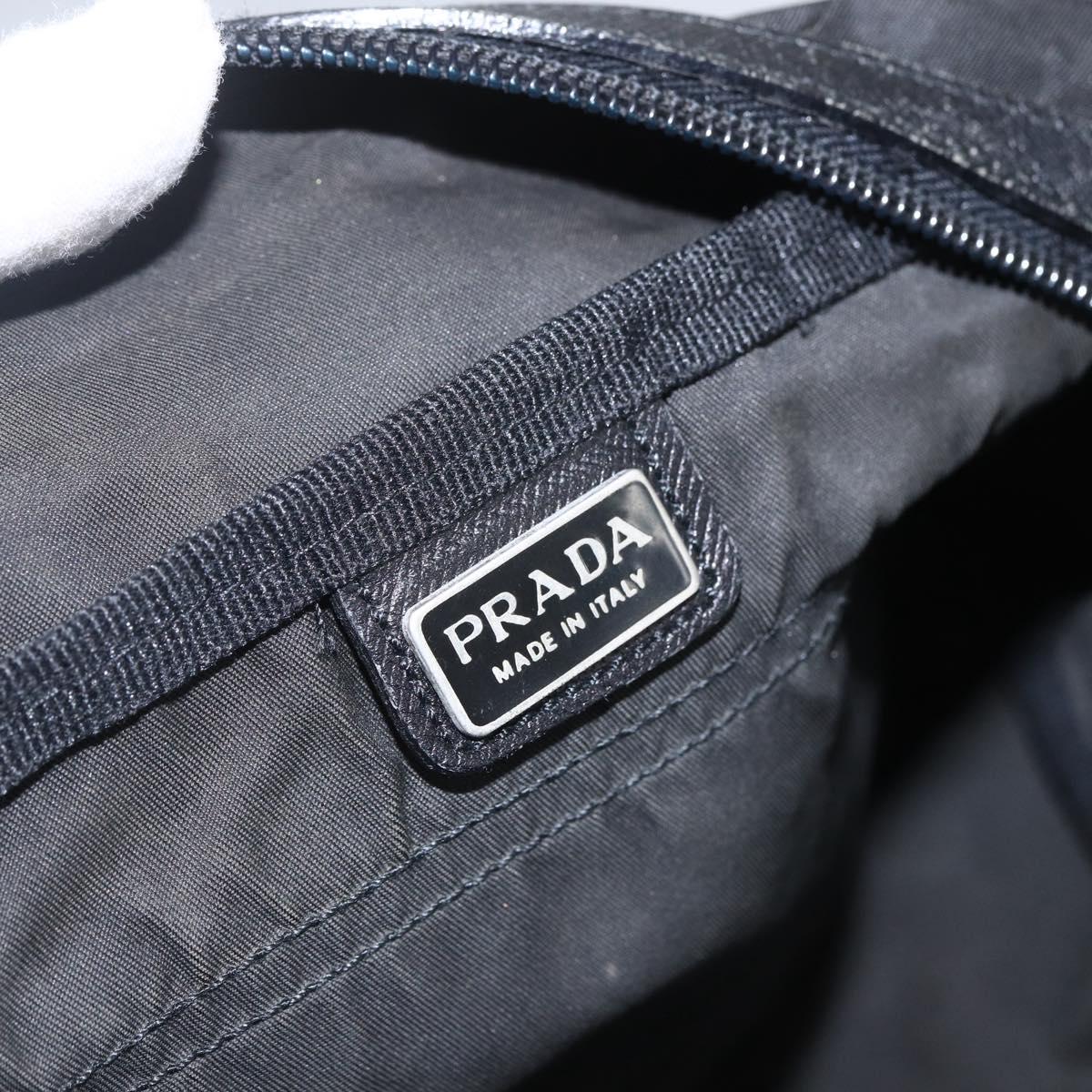 PRADA Pouch Nylon Leather Black Auth bs31961
