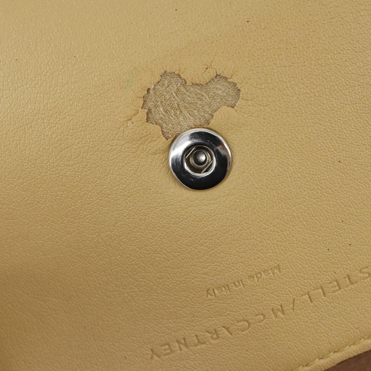 Stella MacCartney Shoulder Bag Polyester Leather 2 Set Black Beige Auth bs31980