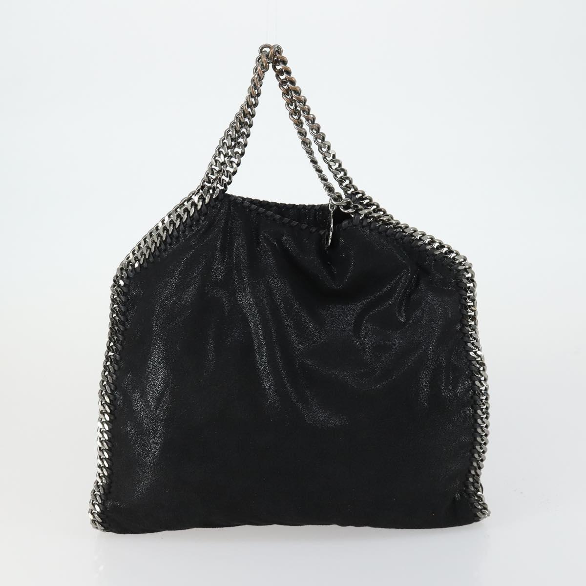 Stella MacCartney Shoulder Bag Polyester Leather 2 Set Black Beige Auth bs31980