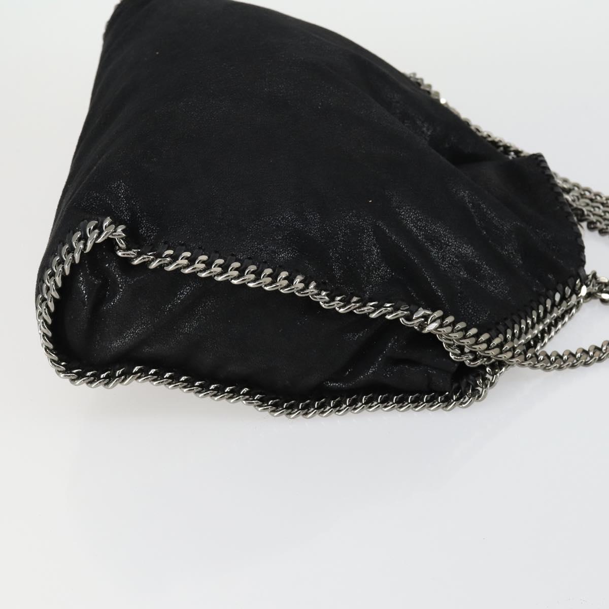 Stella MacCartney Shoulder Bag Polyester Leather 2 Set Black Beige Auth bs31980