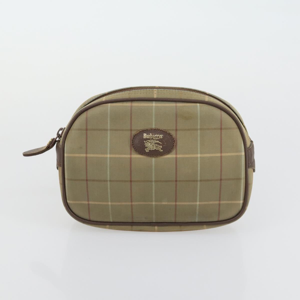 BURBERRY Nova Check Shoulder Bag Nylon Canvas 5 Set Yellow Beige Auth bs31981