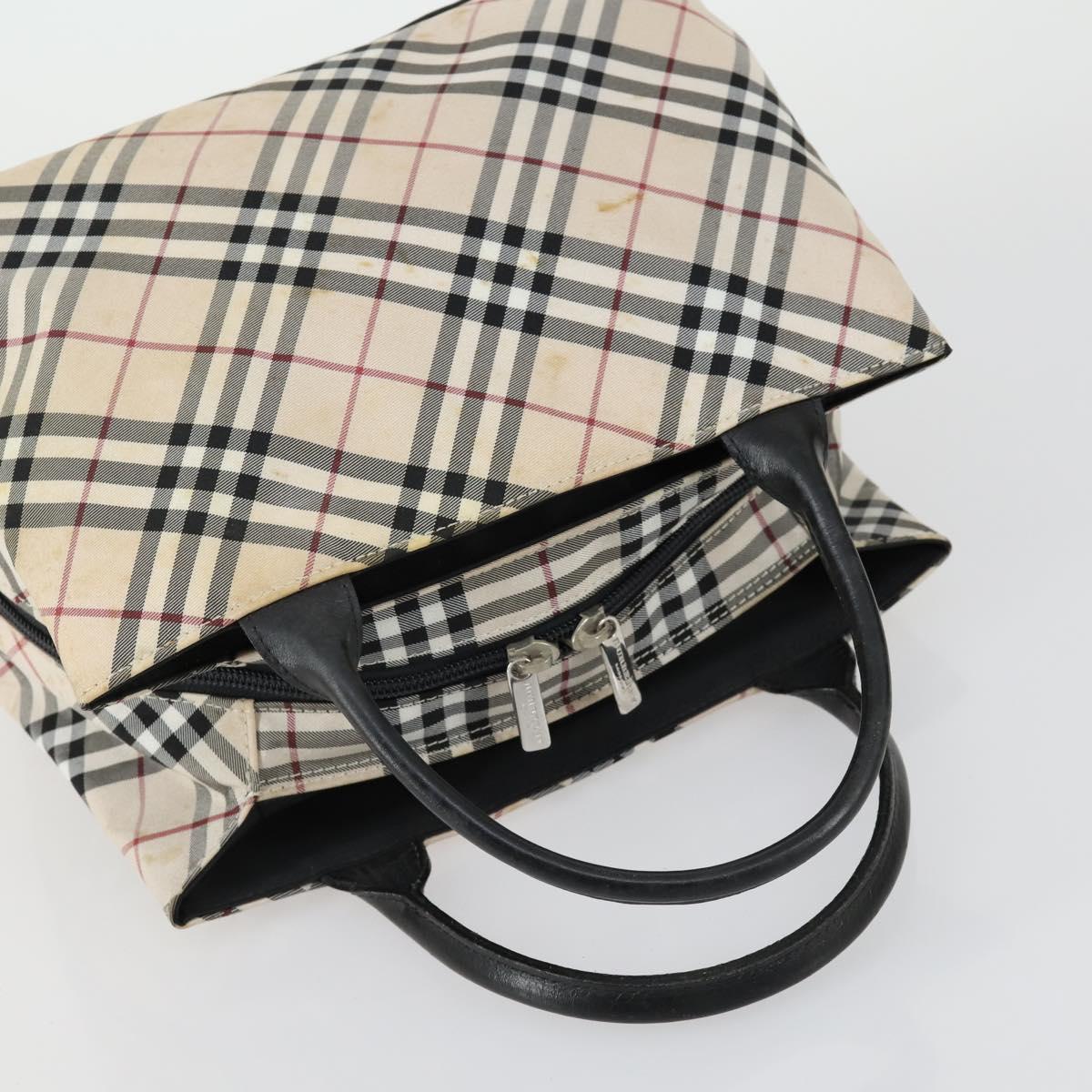 BURBERRY Nova Check Shoulder Bag Nylon Canvas 5 Set Yellow Beige Auth bs31981