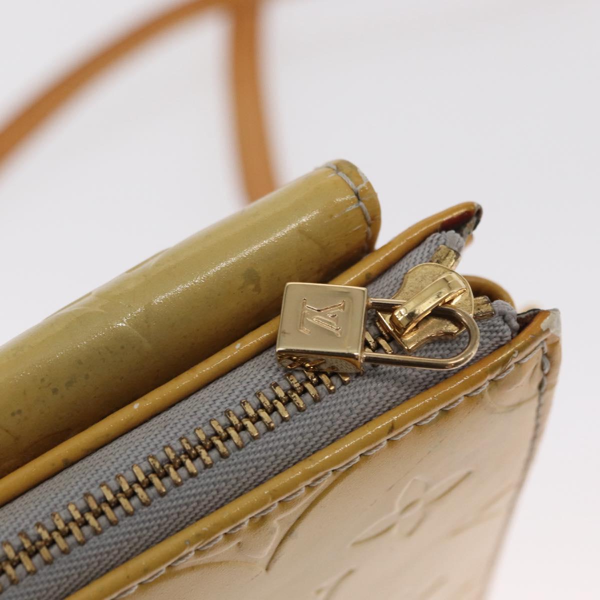 LOUIS VUITTON Monogram Vernis Motto Accessory Pouch Gris M91030 LV Auth bs31986