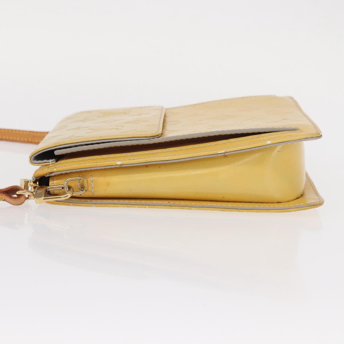 LOUIS VUITTON Monogram Vernis Motto Accessory Pouch Gris M91030 LV Auth bs31986