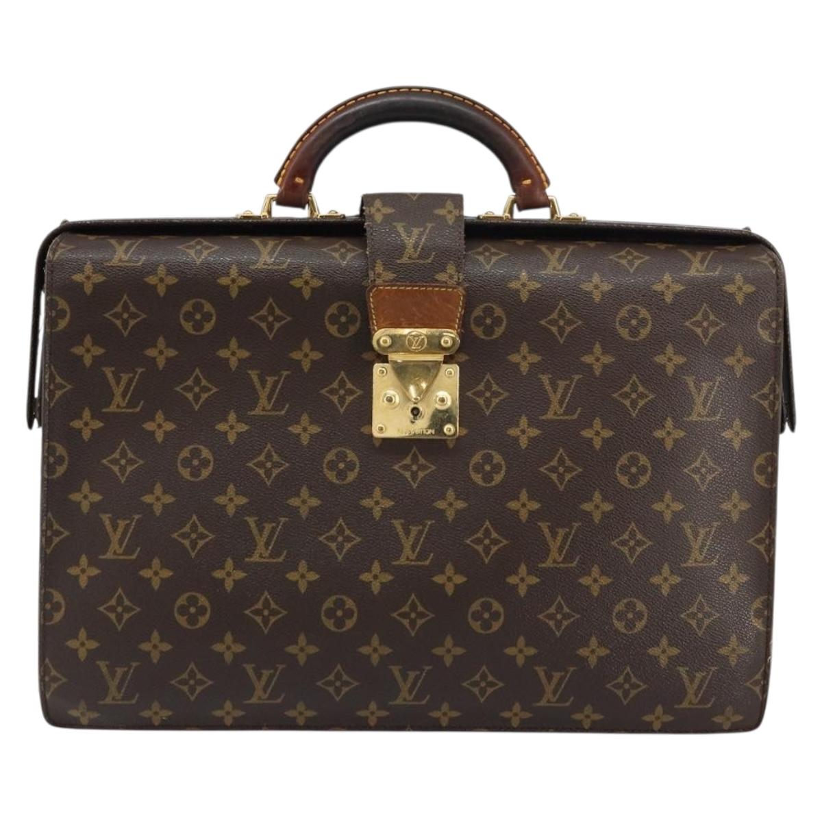 LOUIS VUITTON Monogram Serviette Fermoir Business Bag M53305 LV Auth bs32001