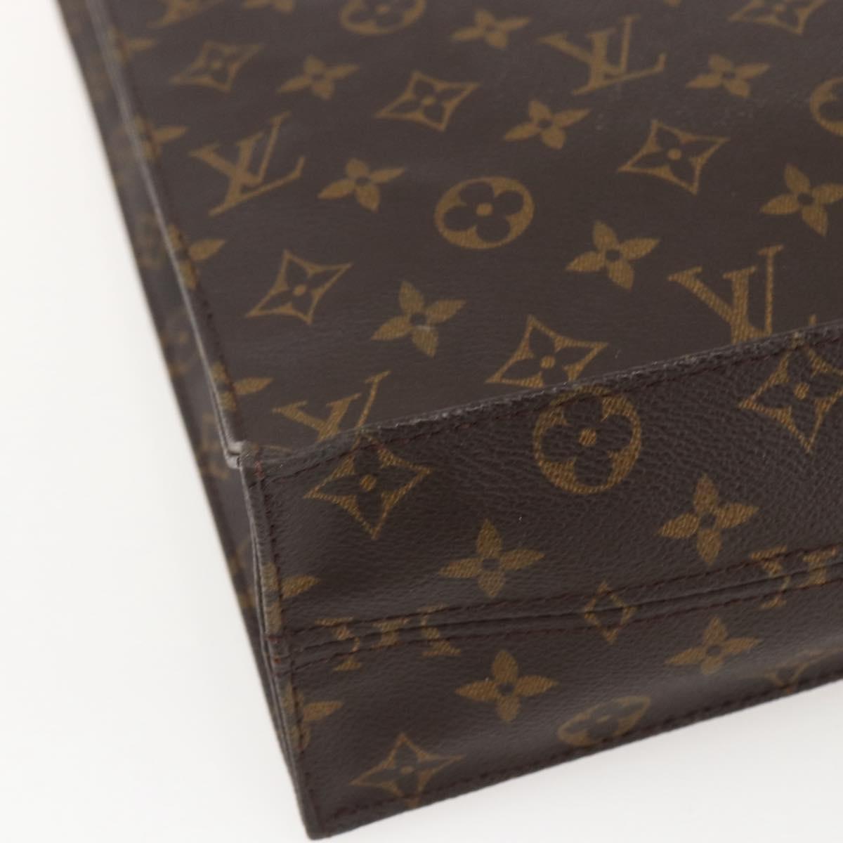 LOUIS VUITTON Monogram Sac Plat Hand Bag M51140 LV Auth bs32005
