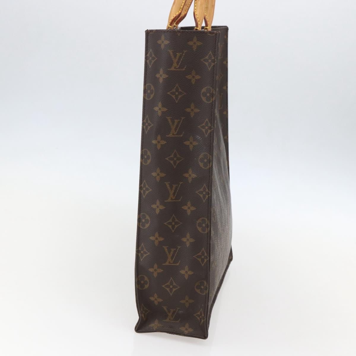 LOUIS VUITTON Monogram Sac Plat Hand Bag M51140 LV Auth bs32005