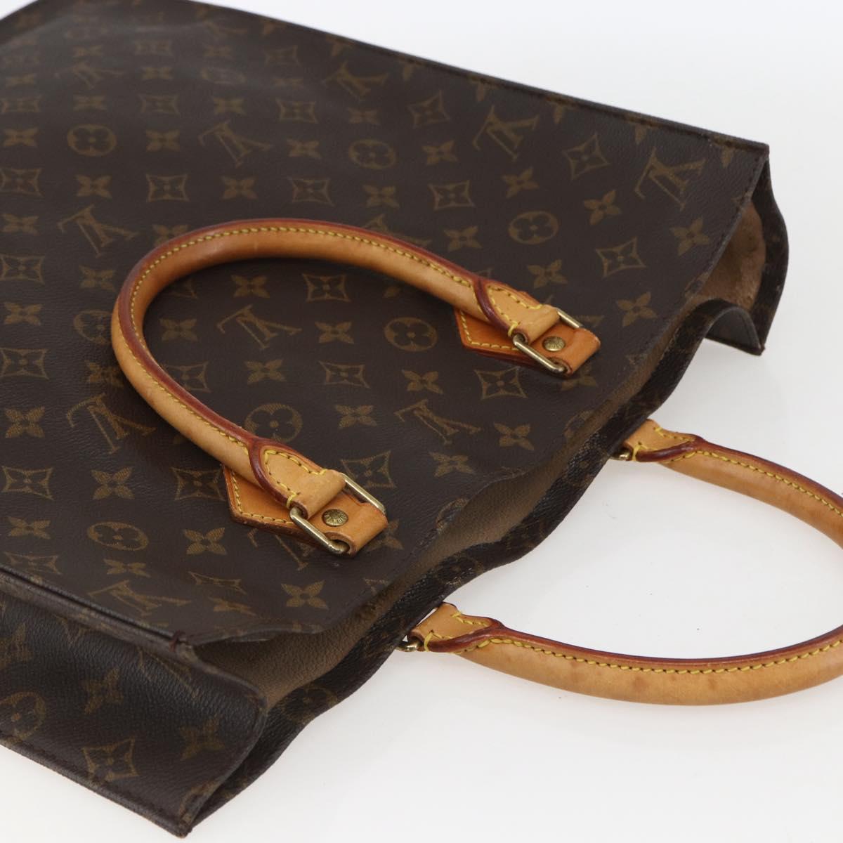 LOUIS VUITTON Monogram Sac Plat Hand Bag M51140 LV Auth bs32005