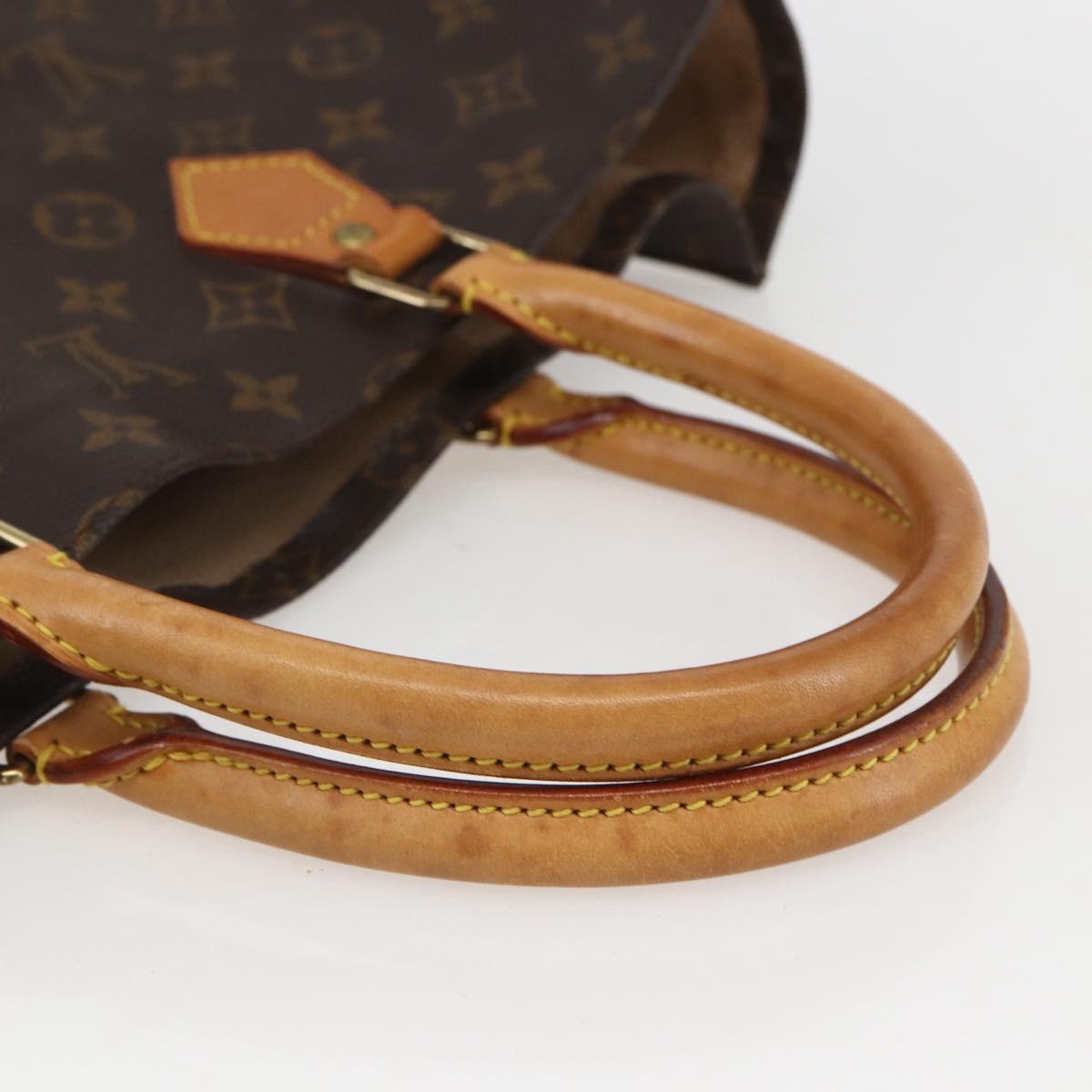 LOUIS VUITTON Monogram Sac Plat Hand Bag M51140 LV Auth bs32005