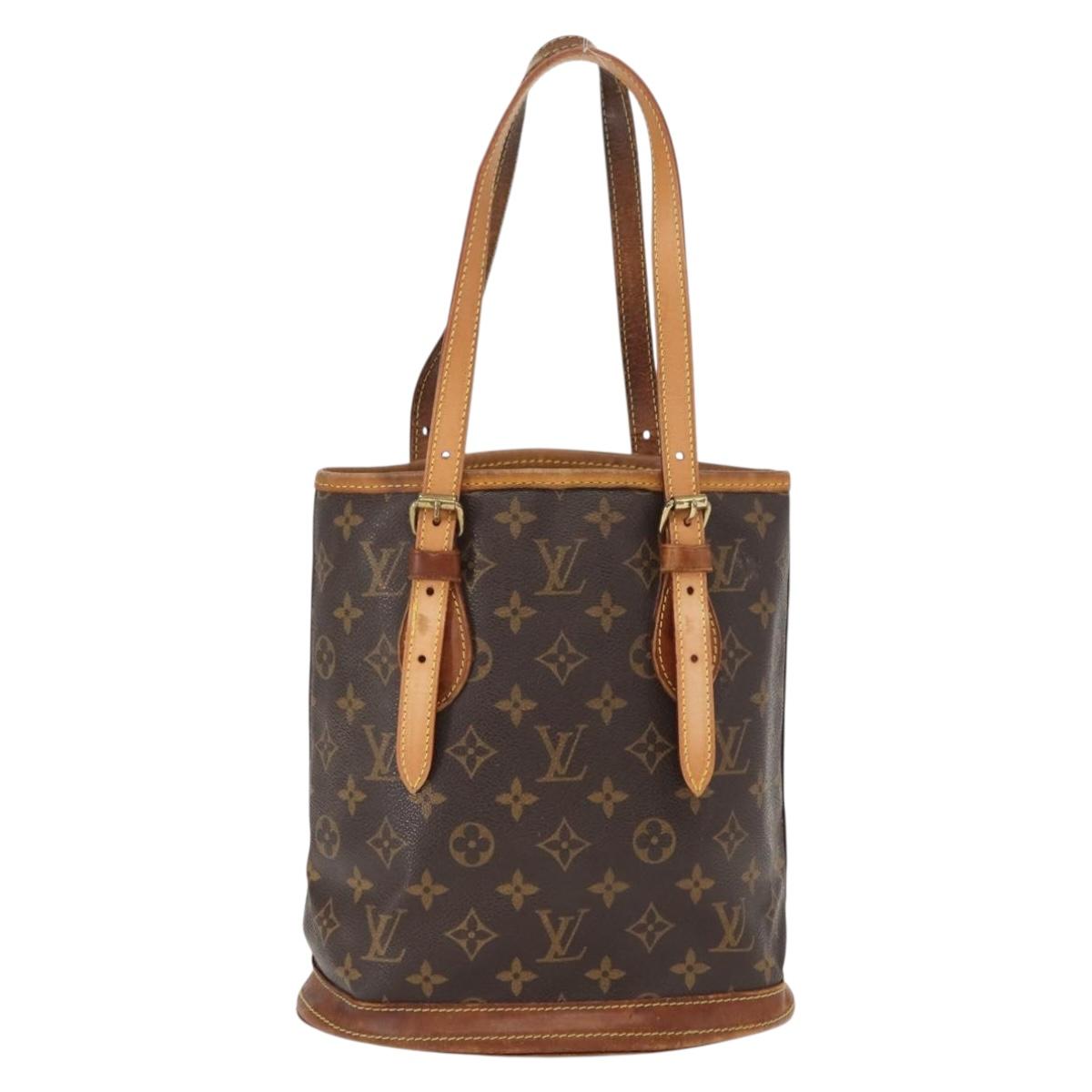 LOUIS VUITTON Monogram Bucket PM Shoulder Bag M42238 LV Auth bs32008