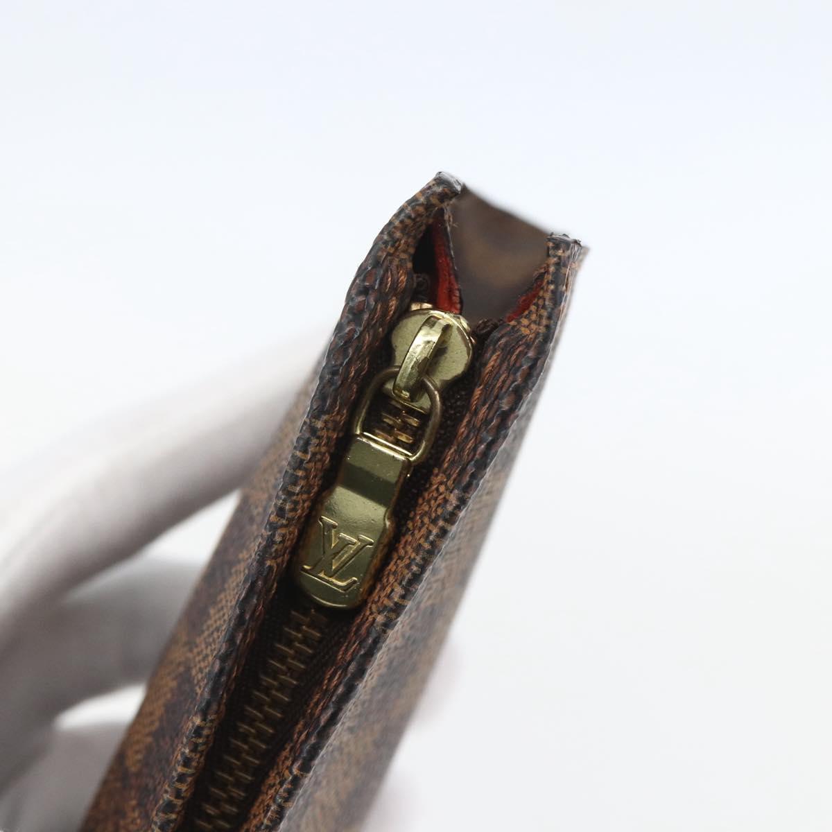 LOUIS VUITTON Damier Ebene Marais Pouch LV Auth bs32015