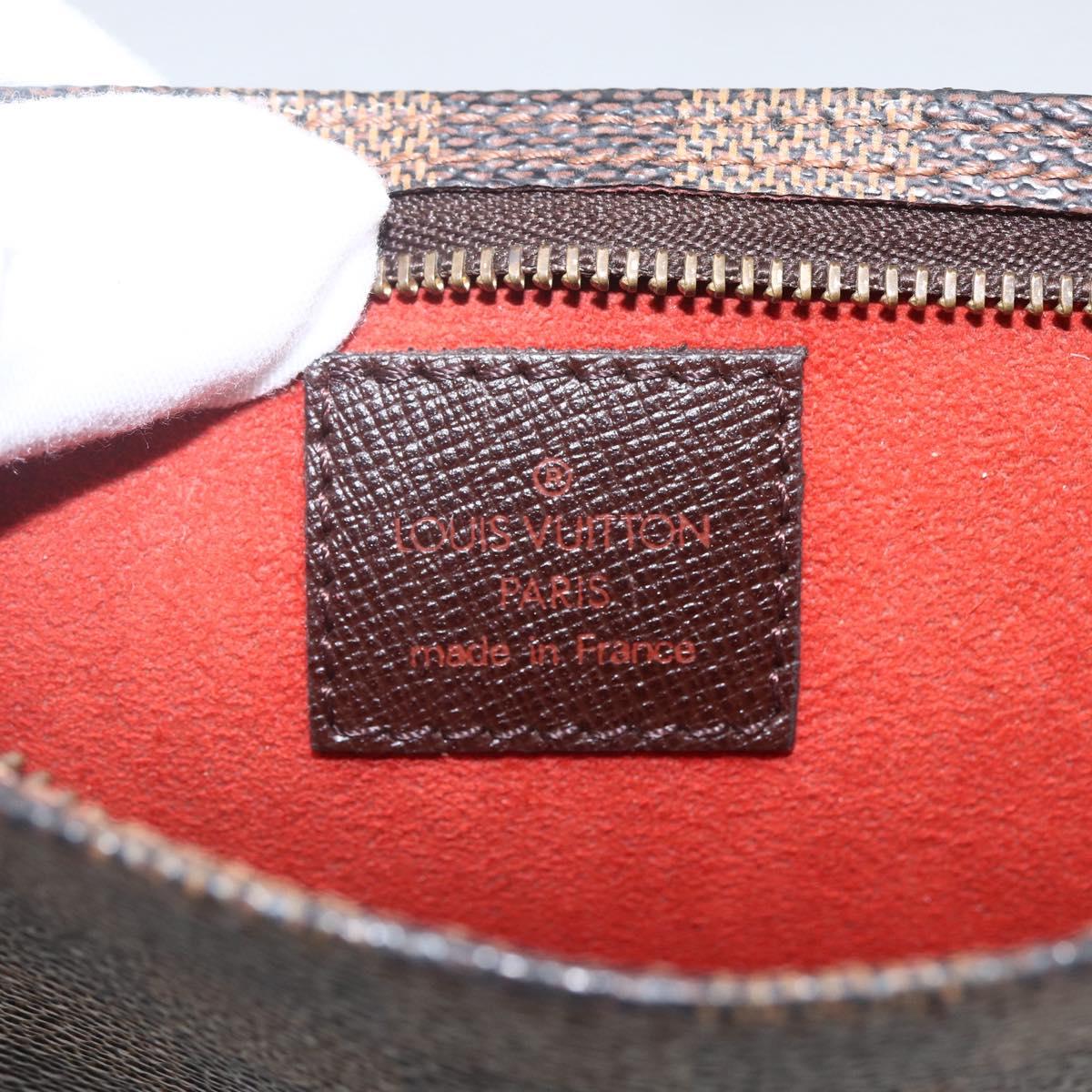 LOUIS VUITTON Damier Ebene Marais Pouch LV Auth bs32015