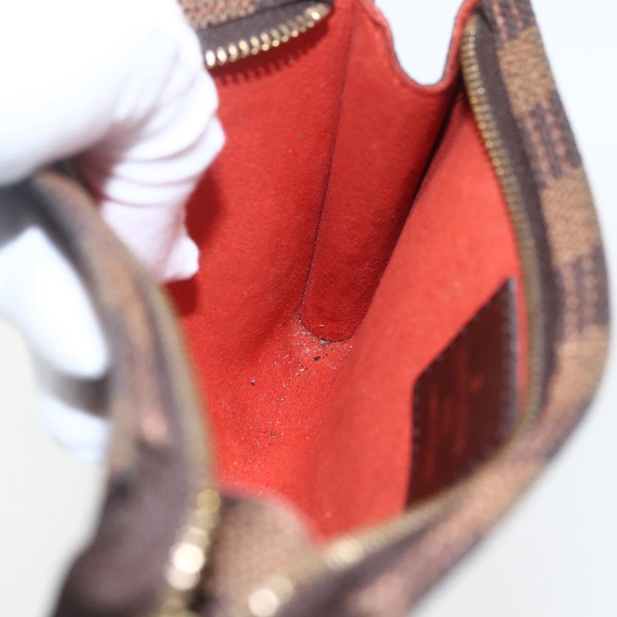 LOUIS VUITTON Damier Ebene Marais Pouch LV Auth bs32015