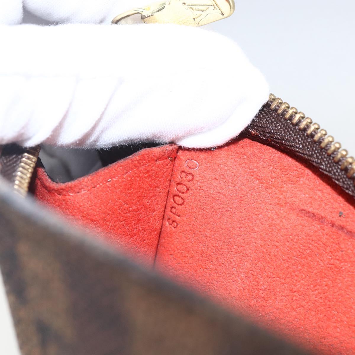 LOUIS VUITTON Damier Ebene Marais Pouch LV Auth bs32015