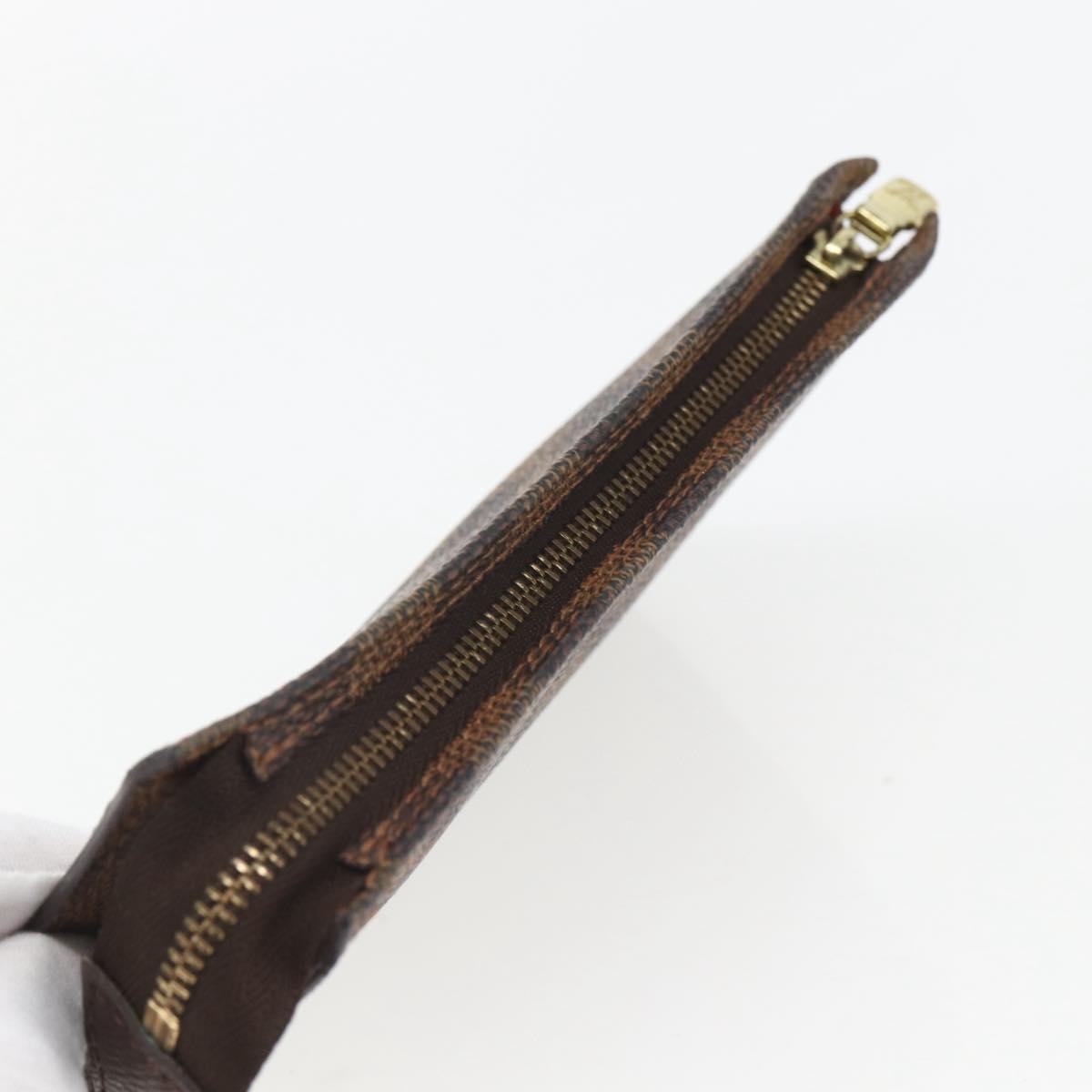 LOUIS VUITTON Damier Ebene Marais Pouch LV Auth bs32015