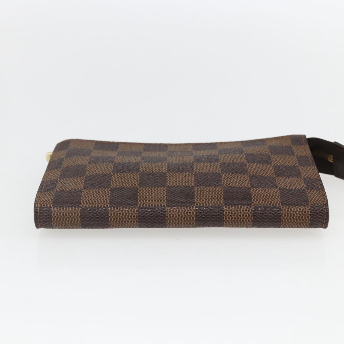 LOUIS VUITTON Damier Ebene Marais Pouch LV Auth bs32015
