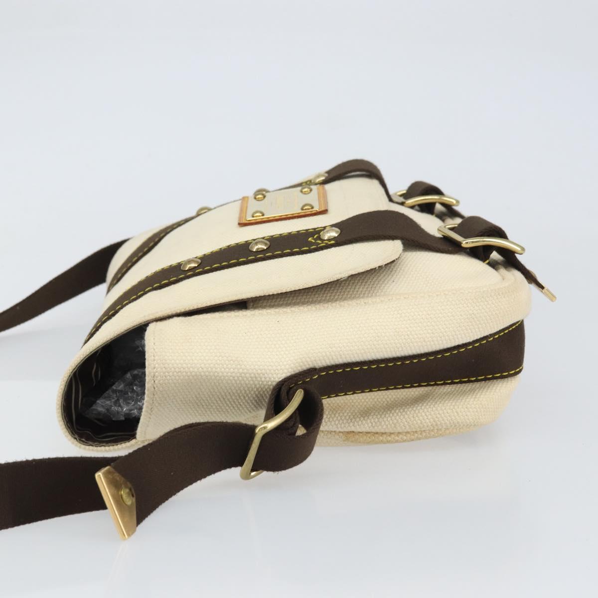 LOUIS VUITTON Antigua Buzzus PM Shoulder Bag Beige Brown M40042 LV Auth bs32016