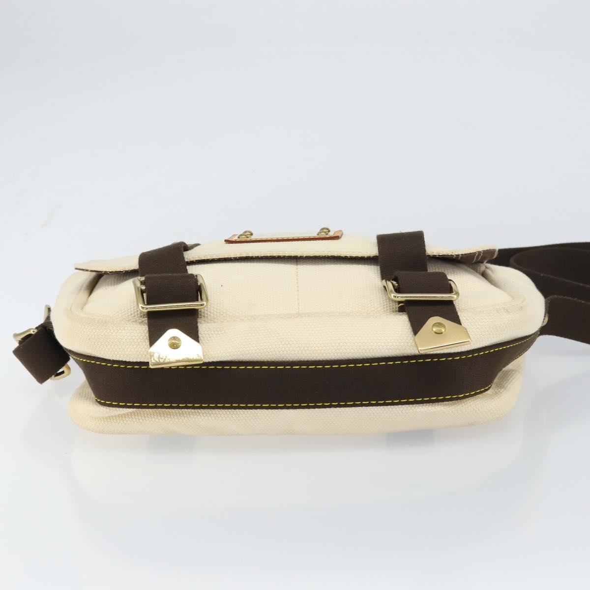 LOUIS VUITTON Antigua Buzzus PM Shoulder Bag Beige Brown M40042 LV Auth bs32016