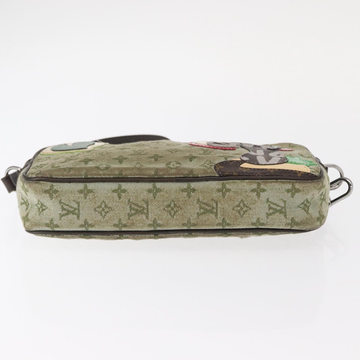 LOUIS VUITTON Mini Tale de Fe Pochette Accessory Pouch Khaki M92274 Auth bs32023