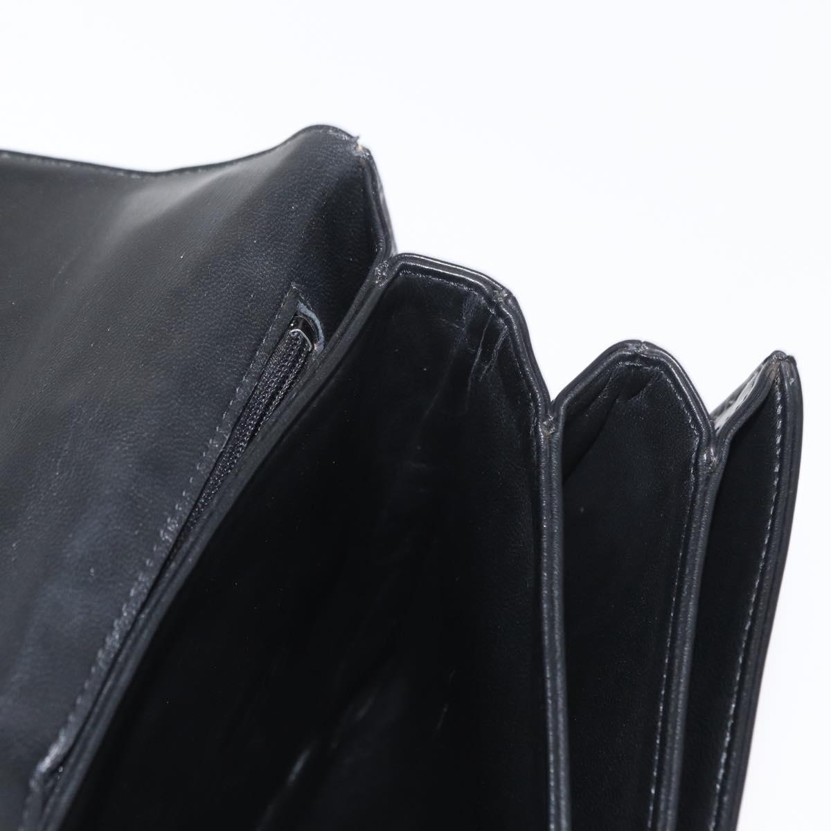 LOUIS VUITTON Opera Line Delph Shoulder Bag Leather Black M63932 LV Auth bs32024